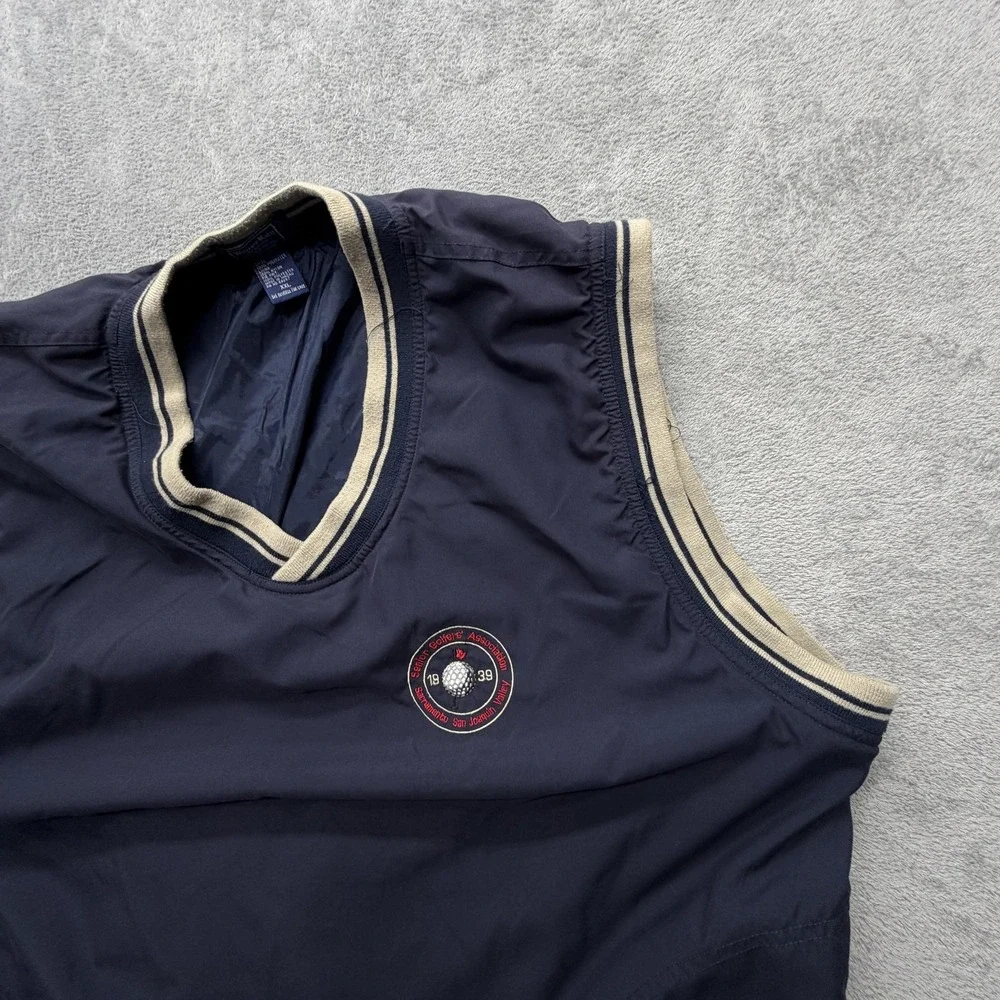 Winner Mate Vest‎ Mens 2XL Blue Golf Windbreaker Pullover Water Resistant